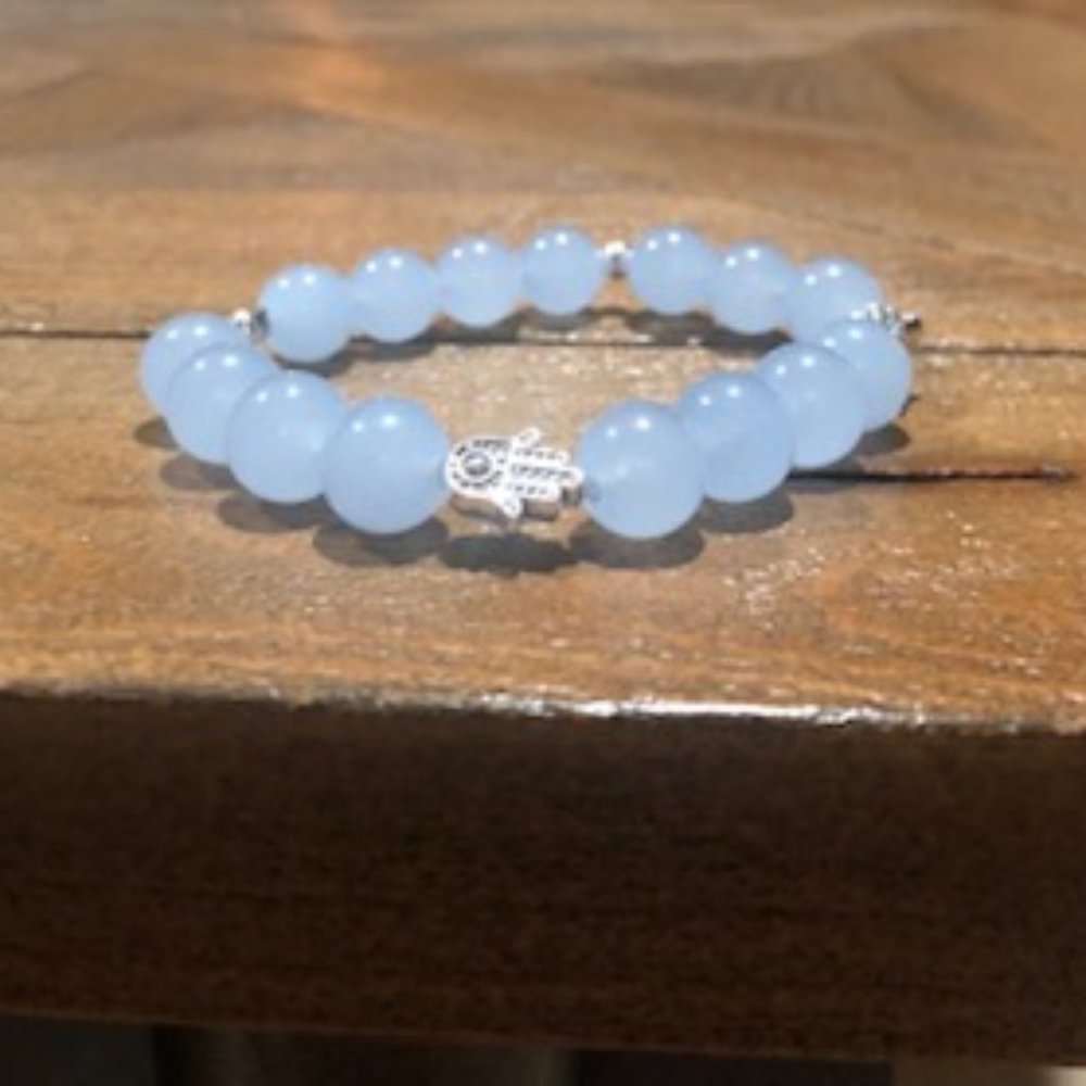 Periwinkle Jade w/ Hamsa Hands